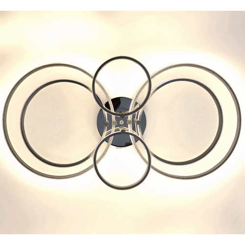 Srebrny plafon LED 90x64cm 3000K 52Watt - P145